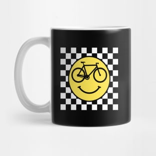 Funny Bicycle Happy Bike Smiley Face Mug